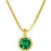 Sakrami Collana Donna Ragazza Punto Luce Intense Color Argento 925 Dorato con Zircone Rosso Verde Blu Arancione Viola, Catena Veneziana, Scatola Incisione − Idea Regalo Cresima Compleanno