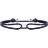 Nato Cuff - Bracciale Paracord 2mm - Gancio Loop Argento 925 - Fatto a mano in Francia - Gioiello Uomo o Donna regolabile