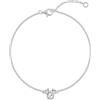 Disney Braccialetto in argento Sterling 925 con pietra portafortuna di Minnie, 17,5 cm con estensione da 2,5 cm