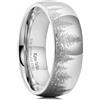 King Will Fede nuziale da uomo, 8 mm, rivestita in tungsteno, colore nero, con incisione laser montagna e albero, collezione naturale