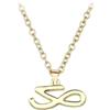 Generico Gruppo di cantanti coreano Jeon Jung Kook Collana cosplay Unisex Catena d'oro Collar d'oro Lettera Pendente costume Accessori Oggetti di scena Regali
