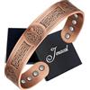 Jeracol Brazaletes - Braccialetto magnetico in rame, 18 pezzi, con magneti, in confezione regalo