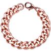 BioMag Bracciale a maglie cubane da uomo, lunghezza 19/21/23 cm, bracciale in rame, bracciale Miami cubano, gioielli hip hop per uomo e donna, larghezza 5/8/12 mm