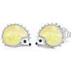 REDSUN Orecchini a forma di koala, in argento Sterling 925, con motivo koala, in oro, per donne e bambini