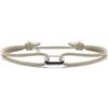 Nato Cuff - Bracciale Paracord 2mm - Gancio Loop Argento 925 - Fatto a mano in Francia - Gioiello Uomo o Donna regolabile