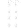 BodyBonita Orecchini Perle, 925 Sterling Silver Post Orecchino Perle Donna, Orecchini Anallergici Donna a Foglia di Ginkgo, Gioielli di Moda Colore Argento