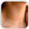 BodyBonita Collana a Catena in Oro - Collana Girocollo con Chiusura in Argento Sterling 925 placcata in Oro 14K, 14/16/18/20 Pollici, Collana a Spina di Pesce con Catena Figaro Sottile