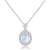 ilasif Collana da donna con pietra di luna, in argento 925, con ciondolo in pietra preziosa, regalo di Natale e compleanno, regalo per donne, madri, fidanzate
