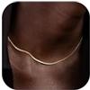 BodyBonita Collana a Catena in Oro - Collana Girocollo con Chiusura in Argento Sterling 925 placcata in Oro 14K, 14/16/18/20 Pollici, Collana a Spina di Pesce con Catena Figaro Sottile