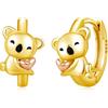 REDSUN Orecchini a cerchio con unicorno, koala, bradipo, delfino, in argento Sterling S925, idea regalo per donne, bambini, figlia, nipote, mamma, regalo di compleanno