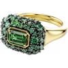 SWAROVSKI ANELLO SUBLIMA VERDE REGOLABILE, RETTANGOLARE 50 - 55