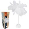 Grundig Lampada a piume - Lampada da tavolo decorativa con 40 LED bianco caldo, lampada stilografica bianca con 20 piume, lampada d'atmosfera a batteria, 11 x 11 x 53 cm