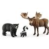 Schleich - Figure di animali, abitanti delle foreste del Nord America; 41456