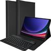 Accezz Codice prodotto: SH00065372, Tastiera AZERTY, Marca: Samsung, Modello: Samsung Galaxy Tab S9, Colore: Nero, Dimensioni schermo: 27,9 cm (11"), Materiale: Ecopelle