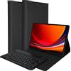 Accezz tastiera QWERTY Bluetooth flip cover per Samsung Galaxy Tab S9 Plus 12,4 pollici - Nero