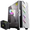 GameMax Case per PC da gaming GAMEMAX Diamond COC WT Midi-Tower bianco (1 porta USB 3.0 + 1 porta USB 2.0, audio) + alimentatore GX-1050 PRO BK 80+ Platinum