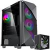 GameMax Case da gaming GAMEMAX Revolt Midi-Tower nero, 1 porta USB 3.0 + 1 porta USB 2.0, audio + alimentatore GP-750 da 750 W 80+ Bronze