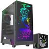 GameMax Case per PC da gaming GAMEMAX Rockstar 2 Midi-Tower nero, 1 porta USB 3.0 + 1 porta USB 2.0, audio + alimentatore GP-750 da 750 W 80+ Bronze