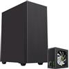 GameMax Case da gaming GAMEMAX Edge Midi-Tower nero, 2 porte USB 3.0 + 1 porta USB 2.0, audio + alimentatore GP-400A da 400 W 80+ Bronze