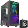 GAMEMAX, case per PC da gaming Rockstar 2, formato Midi-Tower, colore nero, 1x USB 3.0 + 1x USB 2.0, connettori audio, alimentatore GP-400A da 400W, 80+ Bronze
