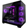 Cougar Computer desktop gaming LORGAR ADVANCED PCA201 nero, con processore AMD Ryzen 5 7500F, scheda grafica NVIDIA GeForce RTX 5060 Ti, 16+16 GB di RAM a 6400 MHz