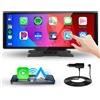 Selius Autoradio da 10,26 pollici, compatibile con CarPlay e Android Auto (wireless) - Schermo touchscreen IPS - Bluetooth