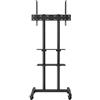 Selius Supporto per TV mobile, regolabile in altezza da 1510 a 1696 mm, capacità di carico 60 kg, base con ruote, adatto per schermi da 32 a 70 pollici