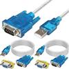 FEELNEEDY Adattatore USB a RS232 - per connessione seriale DB9 - Convertitore per PC, apparecchiature e comunicazioni