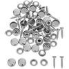 PATKAW Tappi a Vite Decorativi in Acciaio Inox 304 da 14 MM Set da 24, Copriviti Autofilettanti per Specchi e Armadietti, Coperture a Vite per Arredo Bagno e Fissaggi Parete