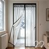 VETOLAKA Tenda termica magnetica per porte (90 x 210 cm) con pizzo: tenda termica invernale in robusto EVA, isolante contro freddo e correnti d'aria, impermeabile, antivento, facile da montare senza fori