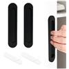 AYHYHLJZJ 2 maniglie ovali autoadesive per porte scorrevoli, colore nero opaco, design moderno, per porte scorrevoli, finestre e armadi, 148 mm