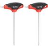 QUARKZMAN 2 Pezzi Chiave Torx A Manico A T T15 Acciaio S2 Rosso Nero | Chiave Torx Doppia Estremità Cacciavite Torx Chiavi Esagonali Strumento, Per Manutenzione Automobilistica E Domestica