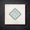 Generico Decoro 20 x 20 con rombo verde 4 pezzi
