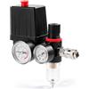 GORPENT Pressostato Compressore Aria 240V con Regolatore di Pressione, Manometro, Valvola di Sicurezza e Filtro Aria Compressa, Interruttore Pressione 90-120 PSI, Attacco G1/4, Filettatura 11,5 mm