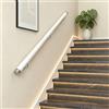 Kifezk 120 cm Corrimano per Scale In Legno, Ringhiera antiscivolo con staffe | Ringhiera per Scale, Staffe Incluse, Uso Interno, Design Antiscivolo，kit completo, per corridoio, villa, edificio, soffitta