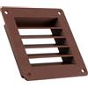 AERZETIX Griglia di ventilazione 75x75 mm da incasso in plastica ASA per interno e esterno/colore marrone