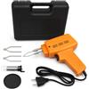 Topolenashop Saldatore Istantaneo a Pistola 100W Elettrico con LED Integrato e Valigetta - con 2 Punte di Ricambio, Pasta Saldante e 10 g di Stagno | P701301