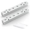 GASHER 2pezzi Alluminio 6 vie 8 porte collettore pneumatico blocco di distribuzione aria Splitter 1/4 porta di uscita 1/2 porta di alimentazione