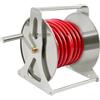 Lilyeriy Carrello avvolgitubo da giardino in acciaio inox, capacità 20 kg, argento | alluminio, ottone, tubo da 50 m, 30 x 28 x 36 cm, 1/2, 30 kg, pavimento/parete, giardino, terrazza