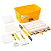 Voomey Set di 23 rulli per pittura da 45,7 cm, secchio per pittura da 45,7 cm, set di rulli per pittura piccolo, coperture per rulli in microfibra, asta di prolunga per rullo per vernice