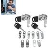 XiDeShop Set di 2 serrature a camma da 16 mm per cassette delle lettere, include 8 diverse piastre di bloccaggio e 4 chiavi uniche, adatte per armadietti, scatole per attrezzi, porte da armadio e sicurezza