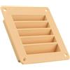 AERZETIX Griglia di ventilazione 75x75 mm da incasso in plastica ASA per interno e esterno/colore beige