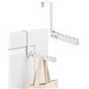 JAUBCN Attaccapanni da porta Pieghevole -, Bianco, per porte fino a 4 cm. Gancio appendiabiti da porta senza attrezzi, ideale per corridoio e soggiorno salvaspazio.