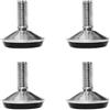 bricoleva.it Kit da 4 Piedini Regolabili per Mobili, Piede Regolabile per Armadi, Tavoli e Comodini - Piedino a Vite regolabile (Cromato - 50 x M10 mm)