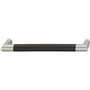 Gedotec AGRA - Pomello moderno per cassetti, 192 mm, in legno di rovere e effetto acciaio INOX, per porte e mobili, 1 pezzo