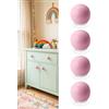 Elistonie Confezione da 4 pomelli adesivi rosa per armadietti, 30 mm, per cassetti