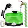 JABNOW Cavo Riscaldante Autorregolante 4M 25W/M IP68 Antigelo Termostato Verde | Regolazione Automatica 3 °C Accensione / 10 °C Spegnimento, Nastro 5m, Cavo Riscaldante Antigelo per Tubi Metallici/Plastici