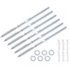 QUARKZMAN 6 Staffe per Mensole Galleggianti 8 x 100mm 0.3 x 3.9 Pollici | Metallo, Staffe Nascoste, Staffe Invisibili, con Viti, per Mensole Galleggianti Legno, Metallo, per Mensole