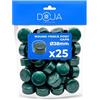 DOJA Barcelona Tappi per Pali di Recinzione DOJA Barcelona - Pack 25 - Ø38mm - Verde, Tondi in Plastica, Coperture Protettive, Resistenza All'acqua, Versatilità d'uso, per Giardino, Tappo per Paletti Rotondi