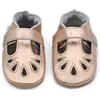 Dotty Fish Scarpe primi passi in pelle con barra a T per bambina, suola in gomma antiscivolo